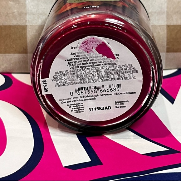 Pumpkin Apple mason single wick candle bath & body works (bundle for a discount) - Picture 4 of 5